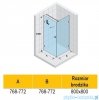 Riho Scandic NXT X201 kabina prysznicowa lewa 80x80cm chrom G001031120